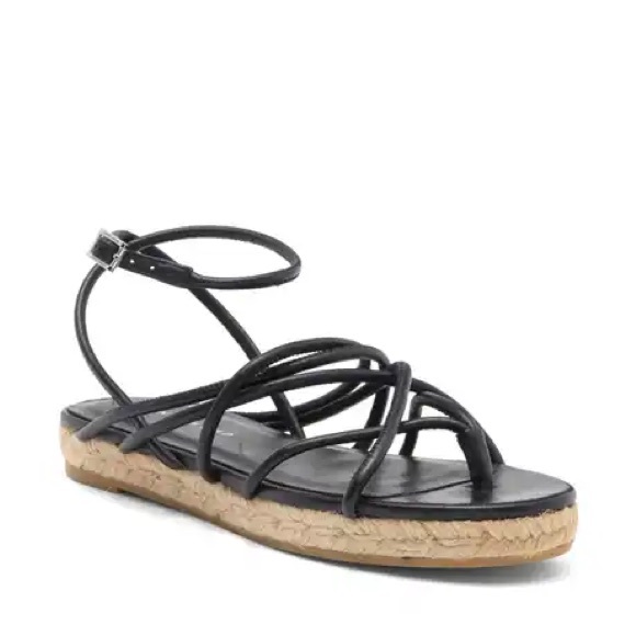 Longchamp Black Women's Sandals Espadrilles - Picture 1 of 5